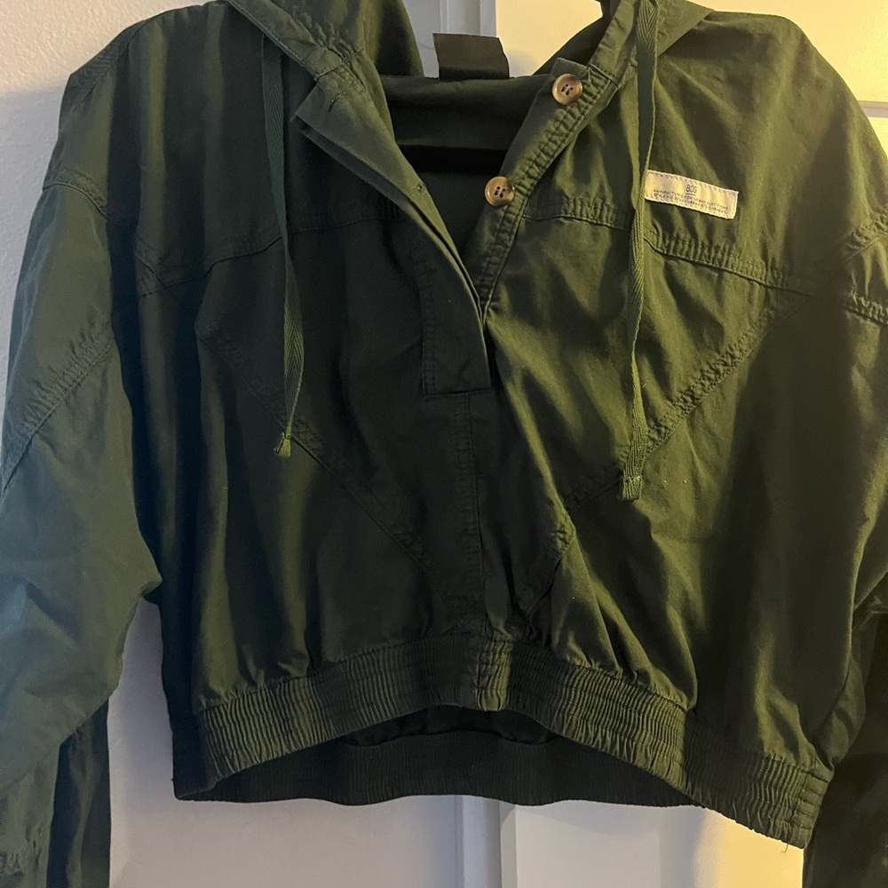 BDG Green Utility Hooded Jacket